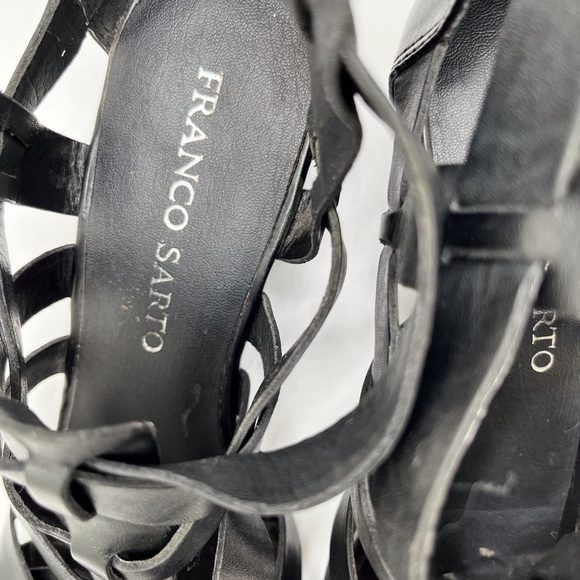 Franco Sarto strappy wedge in dark blue, size 8. - Picture 2 of 4